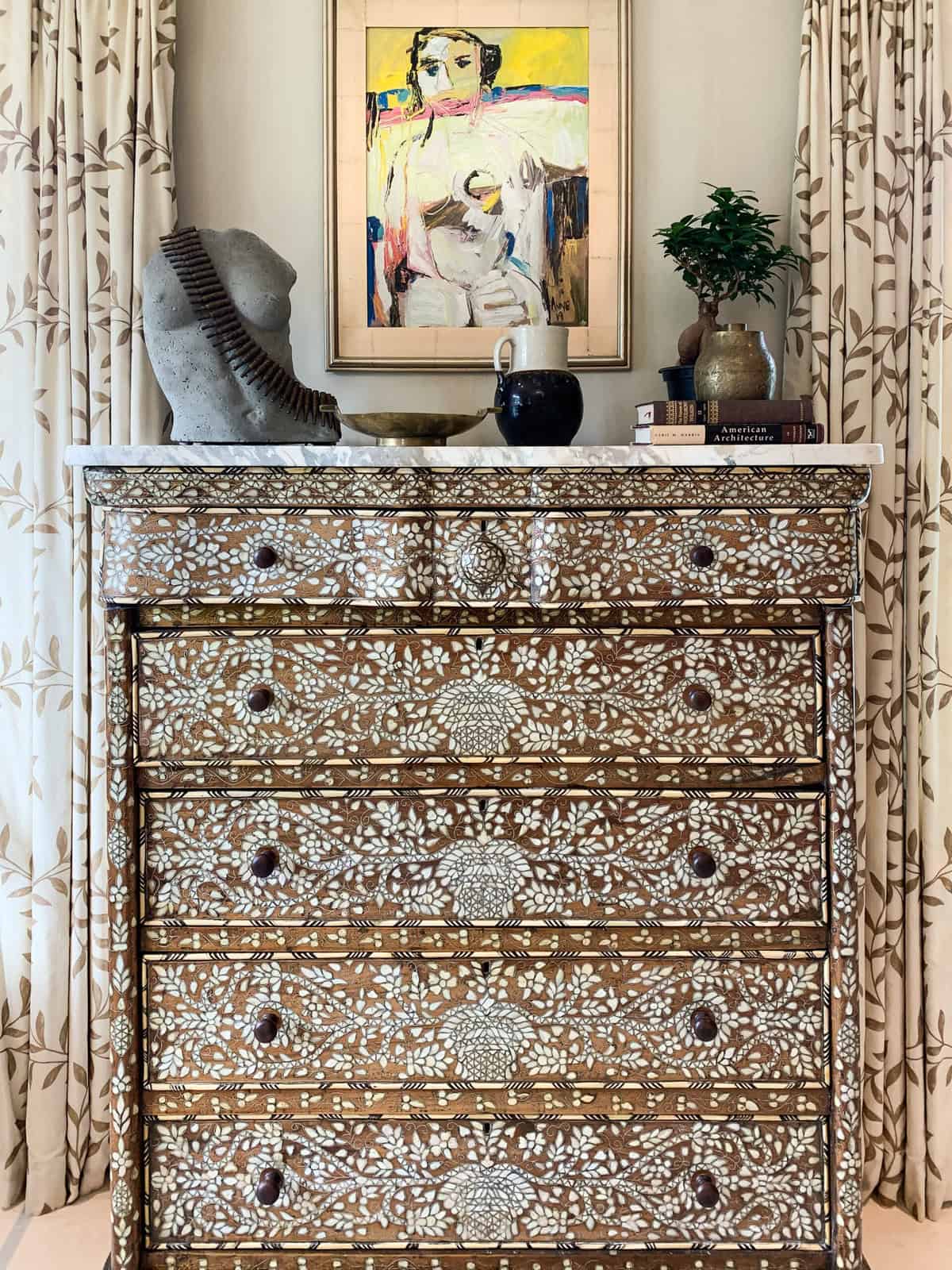 dresser details selected by an interior designer