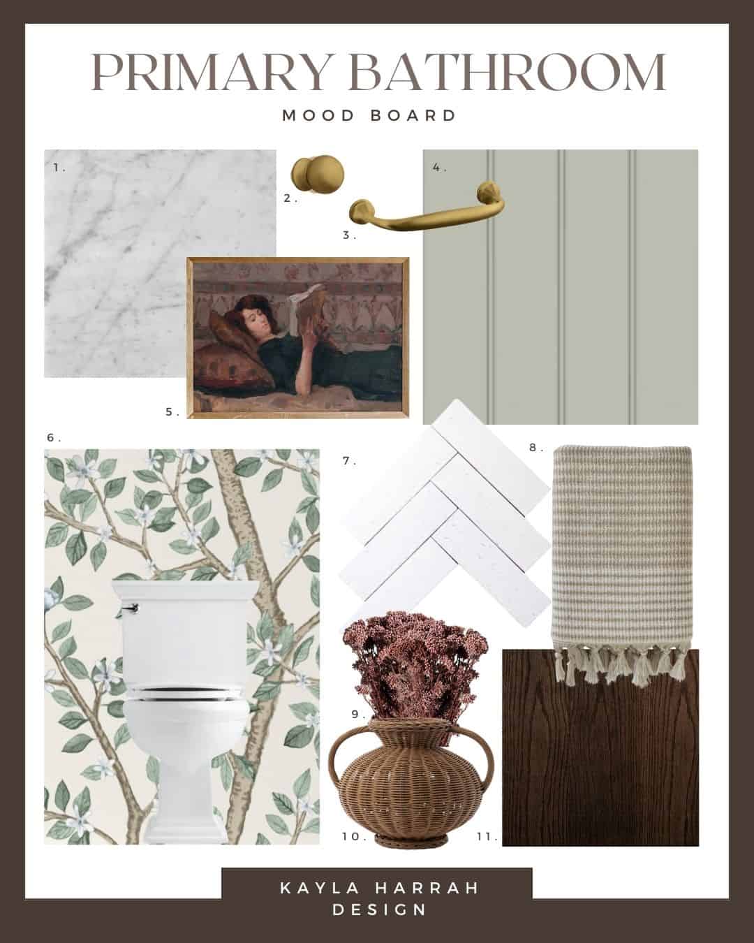 the primary bathroom moodboard products & sources