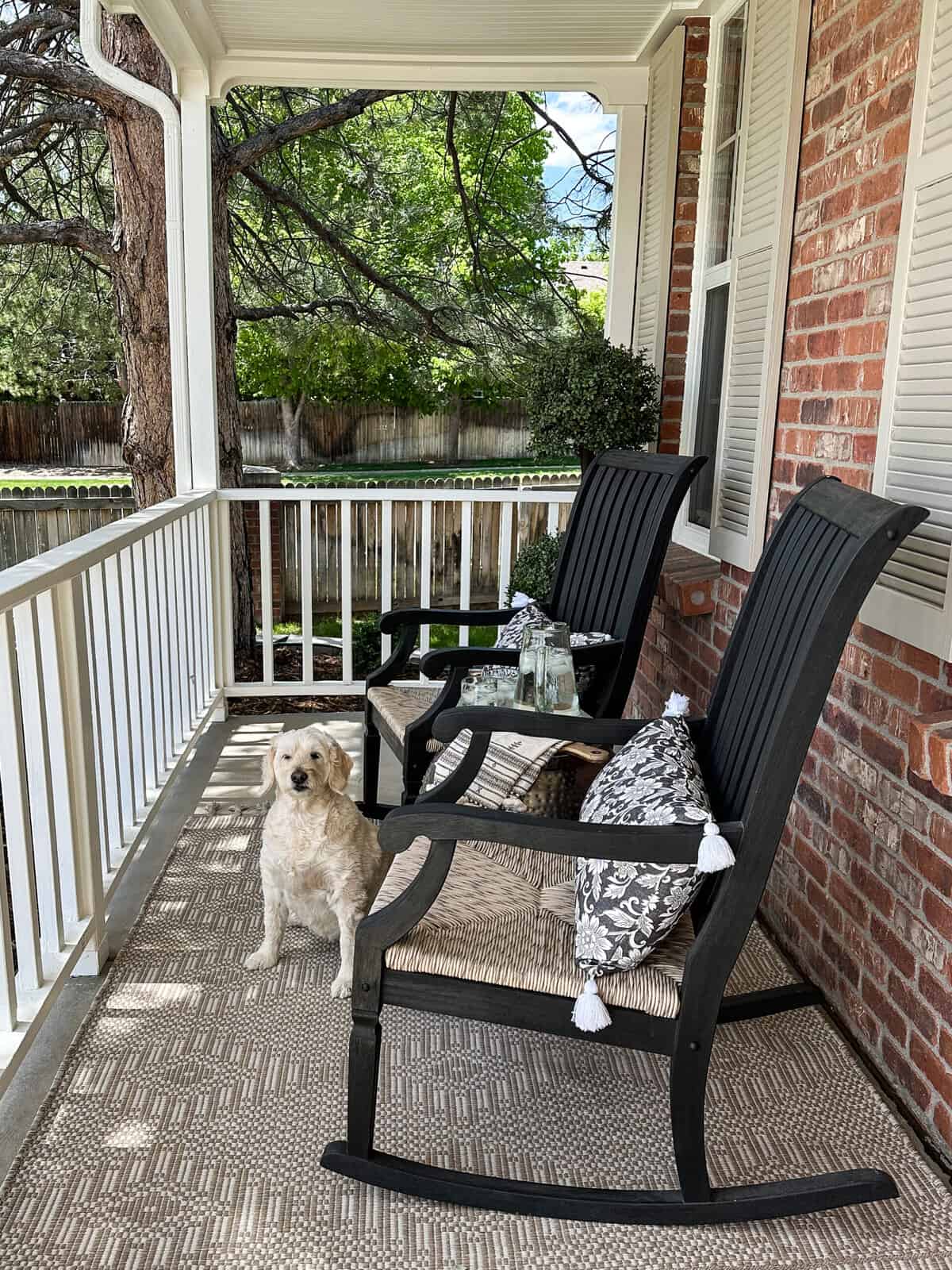 front porch decor for summer rocking chair