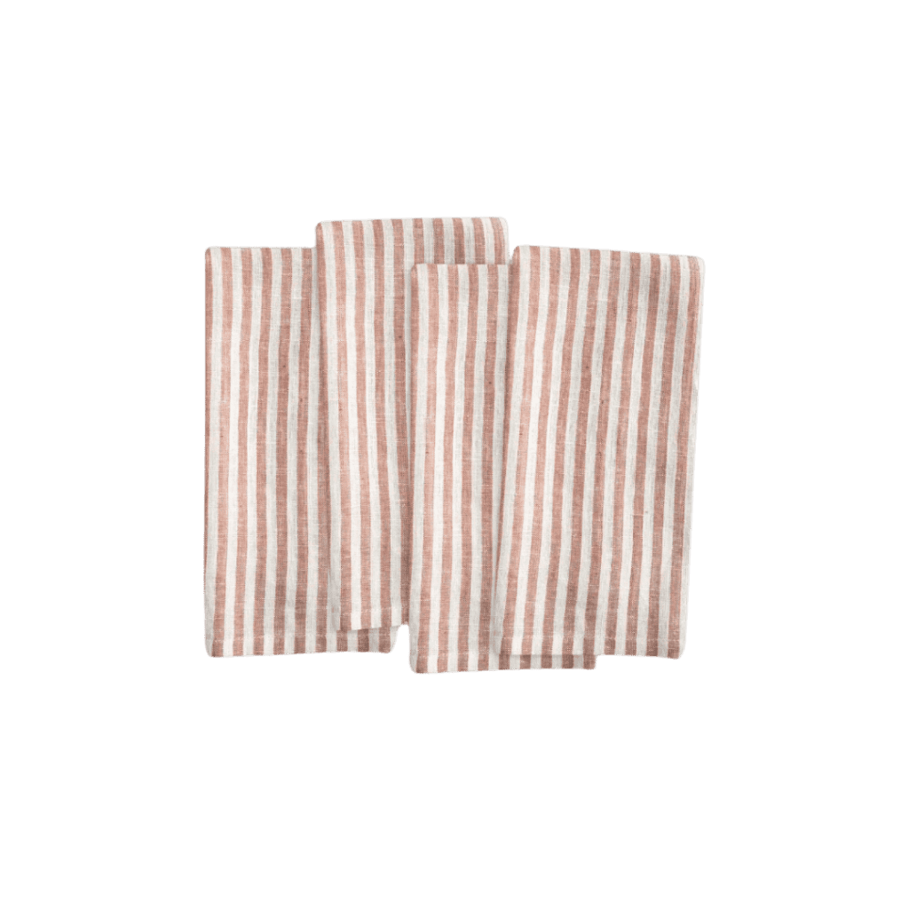 Autumn Tablescape | Striped Linen Napkins