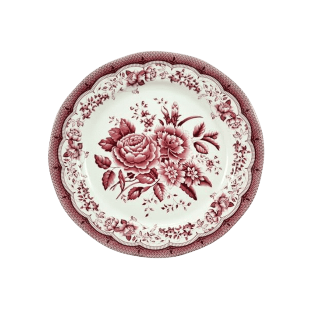 Thanksgiving Dishware | Vintage Merlot Tudor Pattern