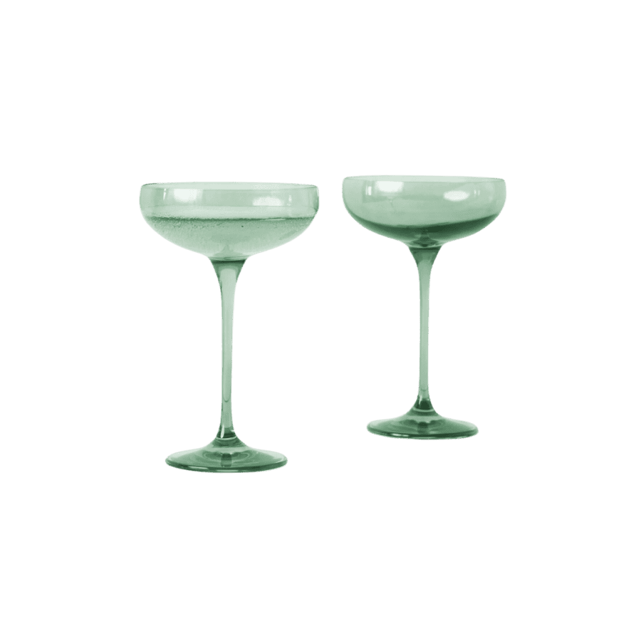 2025 color of the year quietude cocktail glasses