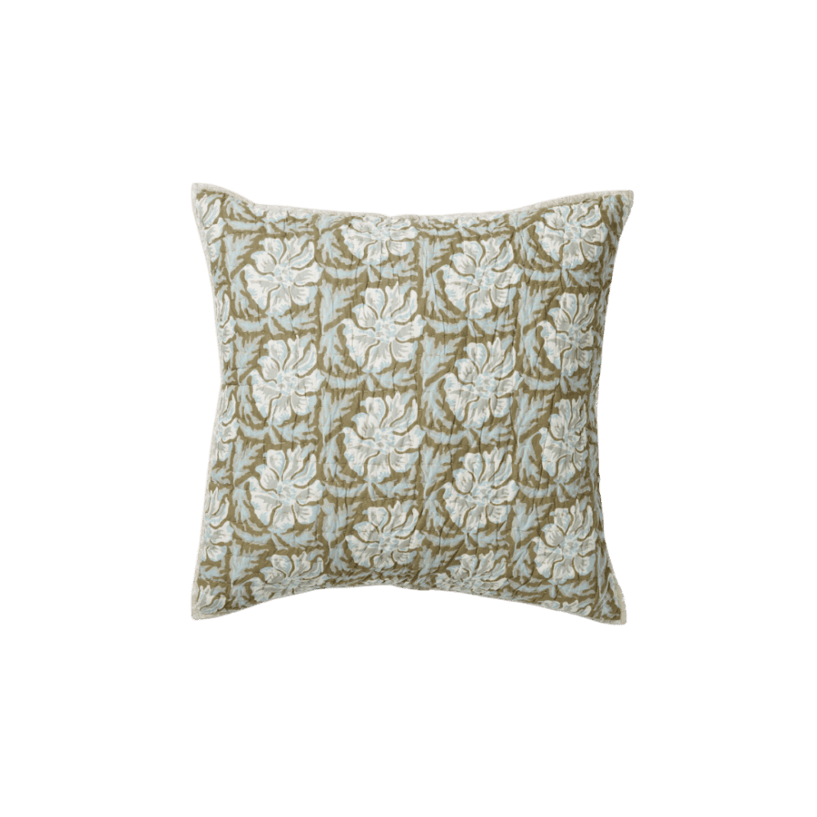 2025 color of the year quietude floral pillow