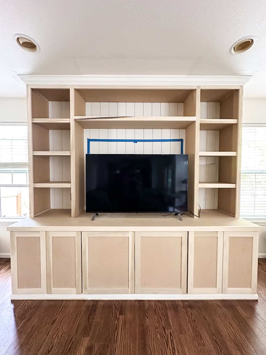 family room built ins