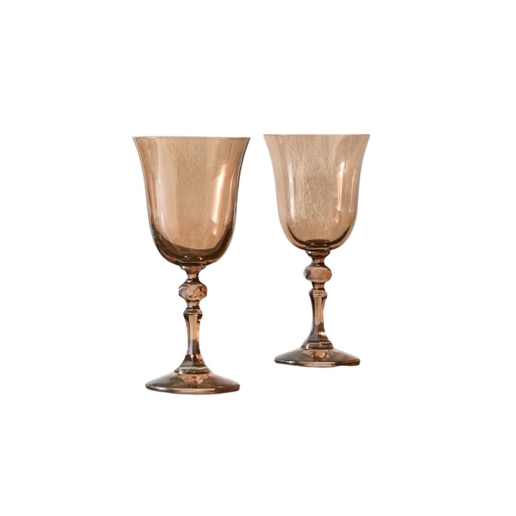 color of the year: mocha mousse glassware