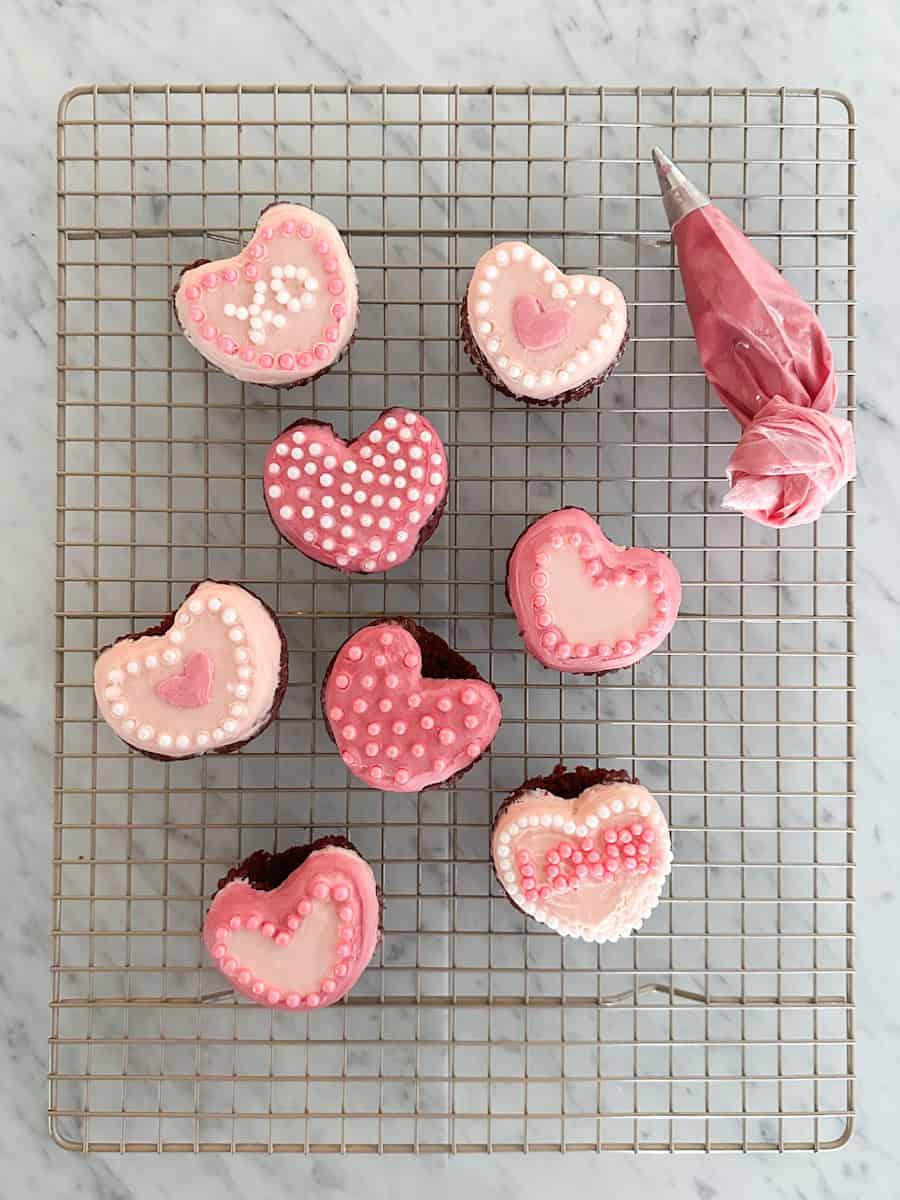 heart cupcakes