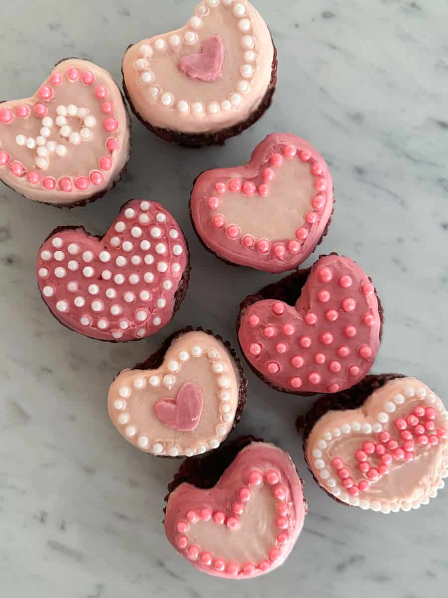 heart cupcakes