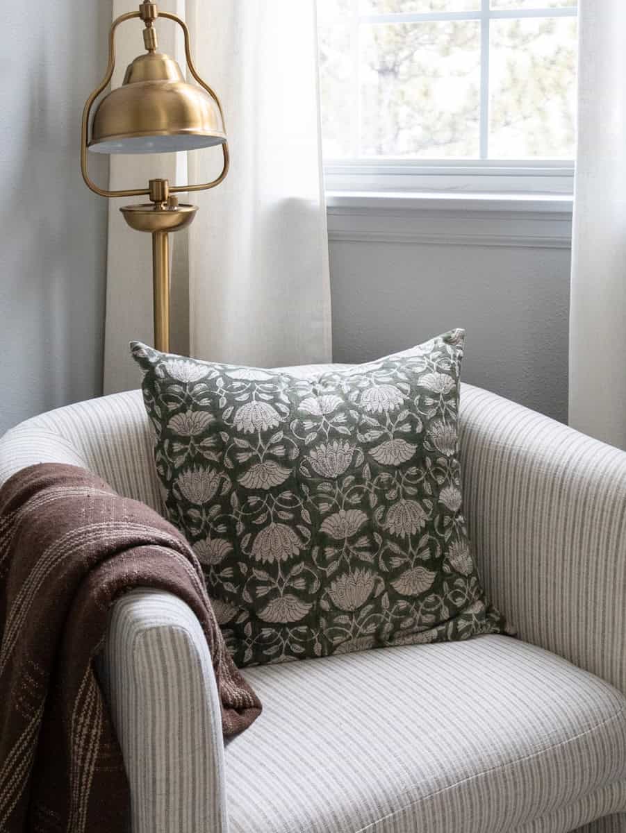 colorful guest bedroom chair